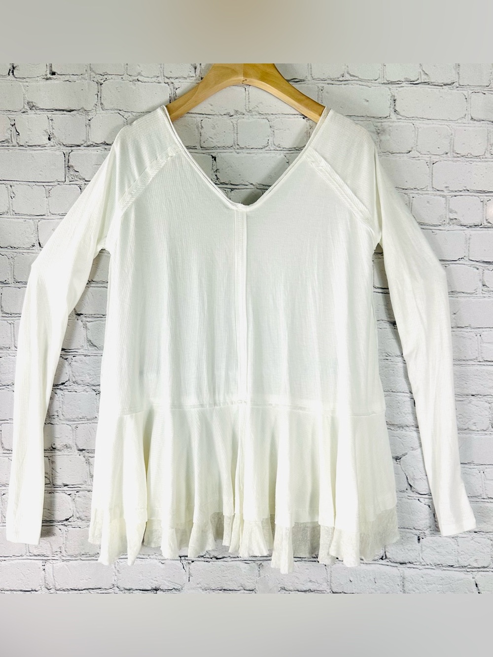 NWT Free People Tangerine Long Sleeve White Top Size XS - Picture 6 of 9